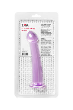 Нереалистичный фаллоимитатор TOYFA Basic Jelly Dildo M, TPE, фиолетовый, 18 см