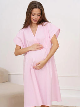 Сорочка для рожениц Новая жизнь (бязь) Розовый М-78Н MODAMICA