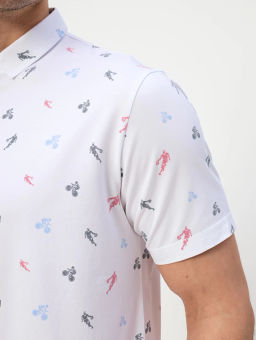 Джемпер мужской с воротником поло короткий рукав GREG G144-PP1246T-LT1857 (белый)