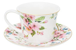 Чайн. пара 2 пр. 270 мл 12,5*9,5*7 см Яблоневый цвет на белом NEW BONE CHINA - Elan gallery фото 14