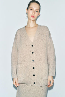 100% WOOL OVERSIZE CARDIGAN - Zara фото 2
