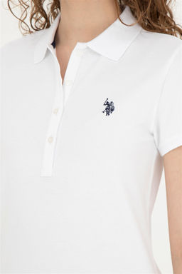 Женская белая базовая футболка Неожиданная скидка в корзине - U.s. polo assn фото 7