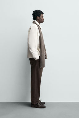 FAUX SUEDE OVERSHIRT