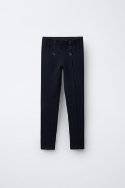 PONTE DI ROMA KNIT LEGGINGS WITH BUTTONS