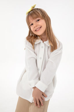 Кремовая трикотажная рубашка для девочки Неожиданная скидка в корзине - U.s. polo assn фото 5