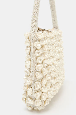 BOLSO DE MANO ABALORIOS / Crudo - Zara фото 3