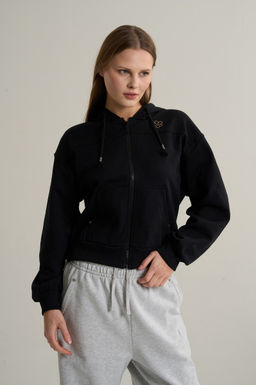Толстовка на молнии Черный ANTA SKATE Knit Track Top  фото 2