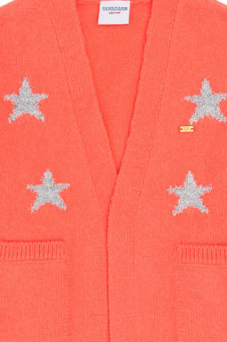 Трикотажный кардиган с цветком граната для девочки - U.s. polo assn фото 3