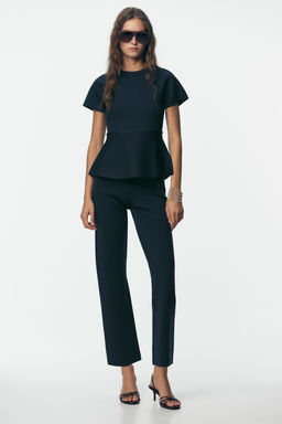 STRAIGHT KNIT TROUSERS