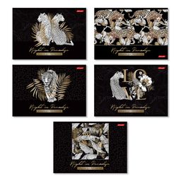 Светоч 48АЛСК4_7_3_9 Альбом для рисования, фольга, 100 г/м2 A4 29 х 20.5 см 5 шт. на скобе 48 л. 000267 Магия дикой природы