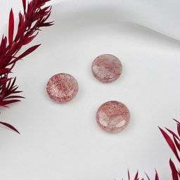 Бусины для украшений из Клубничного кварца (3 шт)