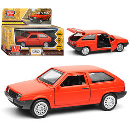 Машина металл LADA-2108 "Сgenybr" матовый 12 см, (дв, баг, красный) в коробке