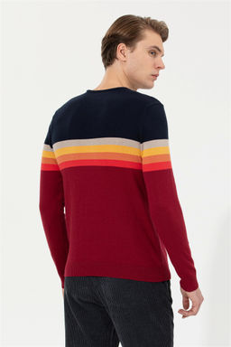 Мужской трикотажный свитер вишневого цвета с круглым вырезом Неожиданная скидка в корзине - U.s. polo assn фото 5