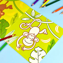 Раскраски для детей. Серия "Раскраска по образцу" арт. 65079 ЗООПАРК /190х190 мм, 4 л., блок - офсет 100 г/м2, полноцветная печать, обл - мелованный картон 210 г/м?, мягкий переплёт (2 скобы),