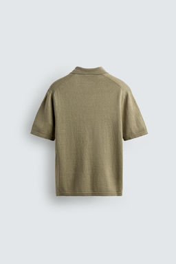 POLO PUNTO REGULAR FIT ALGOD?N - LINO / Musgo - Zara фото 9