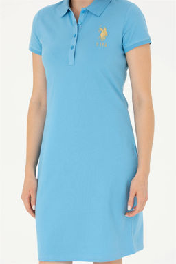Женское бирюзовое трикотажное платье - U.s. polo assn фото 6