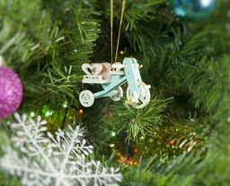 Елочная игрушка - Детский велосипед с багажником 56GG64-25804 Heart