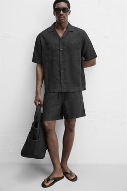 100% LINEN BERMUDA SHORTS - Zara фото 6