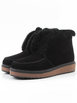 04-5603-2 BLACK Ботинки зимние женские (натуральная кожа, 100% шерсть)