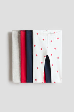Pack de 4 leggings en punto de algod?n