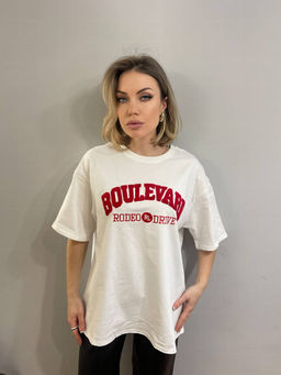 K12301 Футболка OVER SIZE (плотный хлопок) БЕЛЫЙ