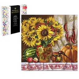 Набор для творчества Алмазная мозаика арт. 59800 / 20 НАТЮРМОРТ С ПОДСОЛНУХАМИ В СТИЛЕ ХОХЛОМА размер: 30*30 см