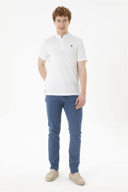 Мужская белая базовая футболка - U.s. polo assn фото 4
