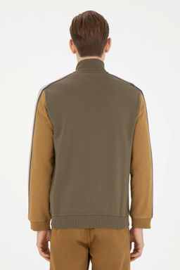 Мужской вязаный кардиган цвета хаки - U.s. polo assn фото 5