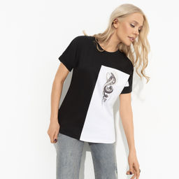 Футболка комбинированная, Ты в деле (snake) - Charutti фото 2