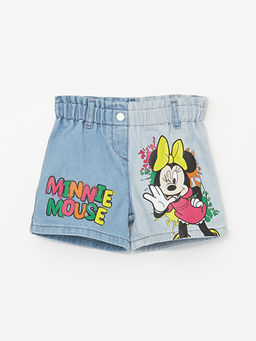 Beli Lastikli Minnie Mouse Bask?l? K?z Bebek Jean ?ort