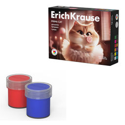 Гуашь ErichKrause "Prima Cat" 12цв. 17мл. (65193)