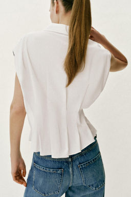 CUERPO PINZAS CON LINO / Blanco - Zara фото 5