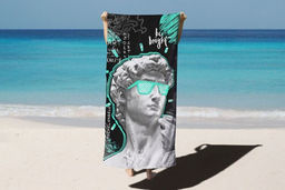 Полотенце банное Давид-бирюза 80*150 см. вафля хлопок 100% - Лен поволжья фото 2