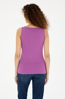 Женская фиолетовая базовая футболка - U.s. polo assn фото 5