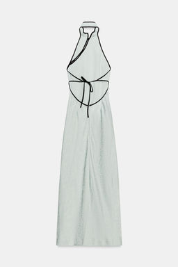 VESTIDO MIDI JACQUARD ALAMARES / Verde agua - Zara фото 6