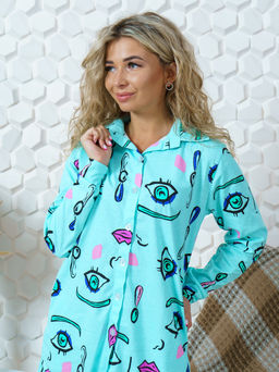 0044 Туника-халат "ментол"