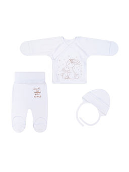 Комплект ясельный белый зайки 730п (56, 38)