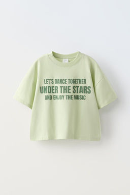 RAISED SLOGAN T-SHIRT