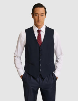 Lacivert Slim Fit Yelek