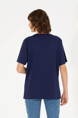 Женская базовая футболка темно-синего цвета с круглым вырезом Неожиданная скидка в корзине - U.s. polo assn фото 5