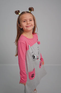 Хлопковое платье для девочки Happyfox