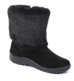 Унты женские на литой подошве. Черные. Мех норка черная. Короткие. - Roshva фото 4