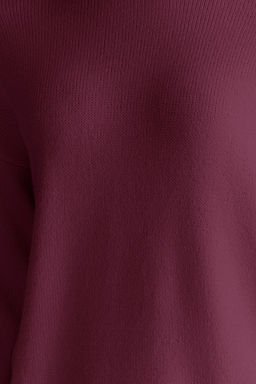 Bordo Genis Kal?p Yumusak Dokulu Triko Kazak TWOAW25KZ00168