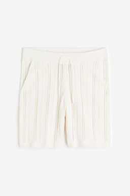 Pantal?n corto efecto crochet Regular Fit