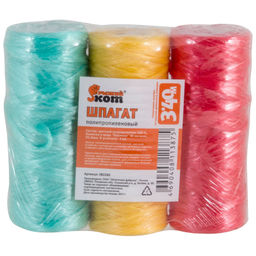 Цена за 2 шт. Шпагат полипропиленовый д=1,0мм "Трио" бобинки 3*40м (082285)