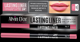 Alvin Dor P-15 Карандаш для губ гелевый водостойкий LASTINGLINER тон 01 розовый 0,29г