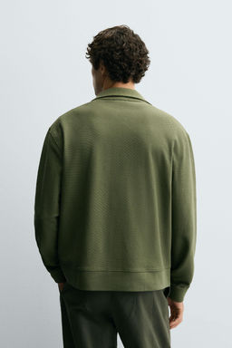 LIGHTWEIGHT QUARTER-ZIP SWEATSHIRT - Zara фото 3
