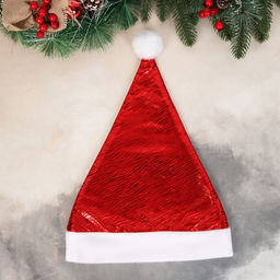 Колпак новогодний «Полосатый орнамент» 28×36 см, красный