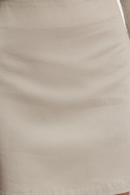 TRENDYOLMILLA Bej Basic Yuksek Bel A-line Mini Boy Dokuma Etek TWOSS22ET0136  фото 25