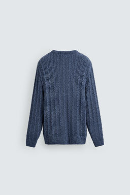 TEXTURED CABLE-KNIT SWEATER - Zara фото 8